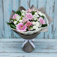 Букет цветов из:  Герберы, Альстромерии и Хризантемы #REPLACE_PRED# Колпне