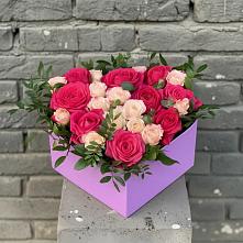 Цветочная композиция из Розы в коробке в Колпне