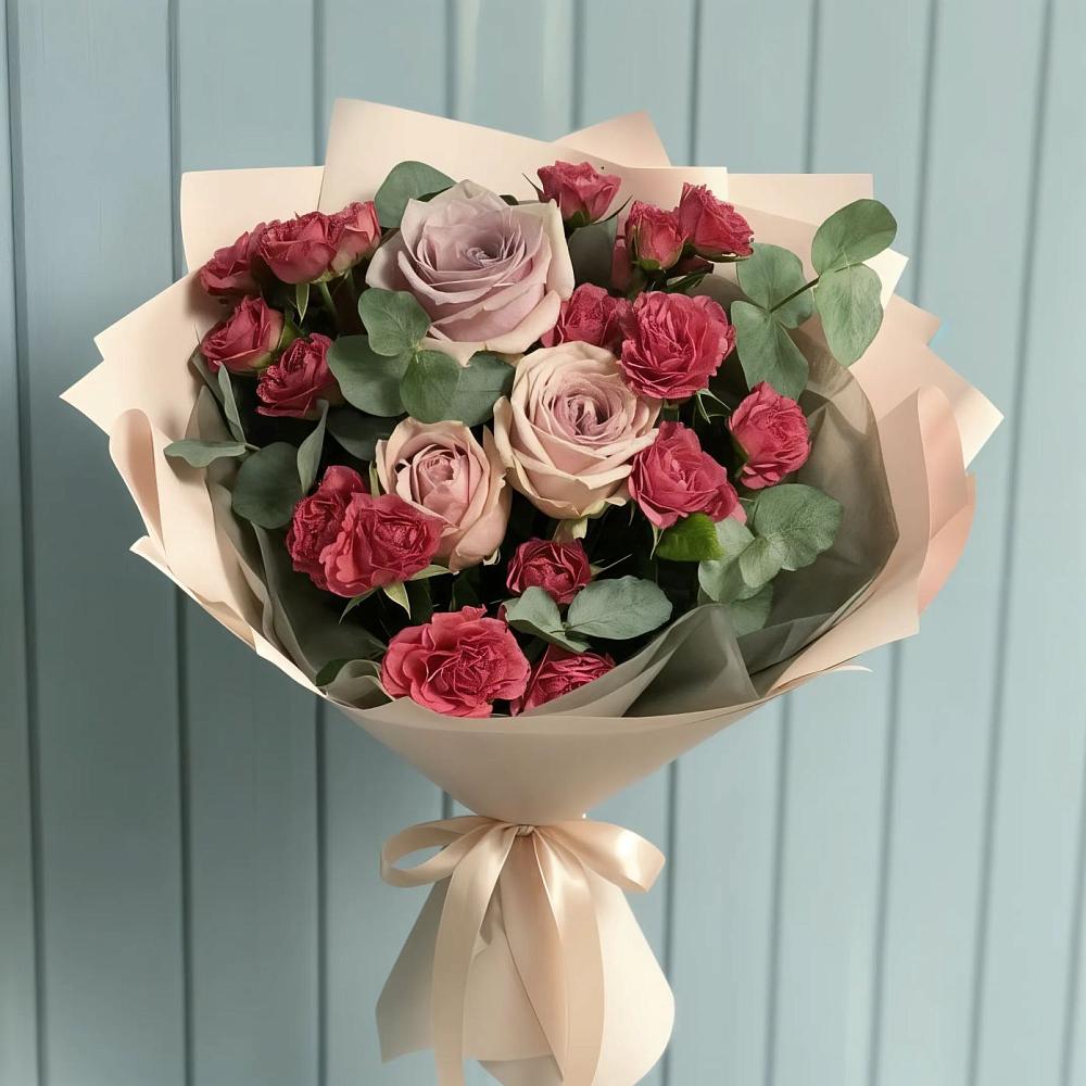 Букет цветов из: Гвоздики и Розы в Колпне