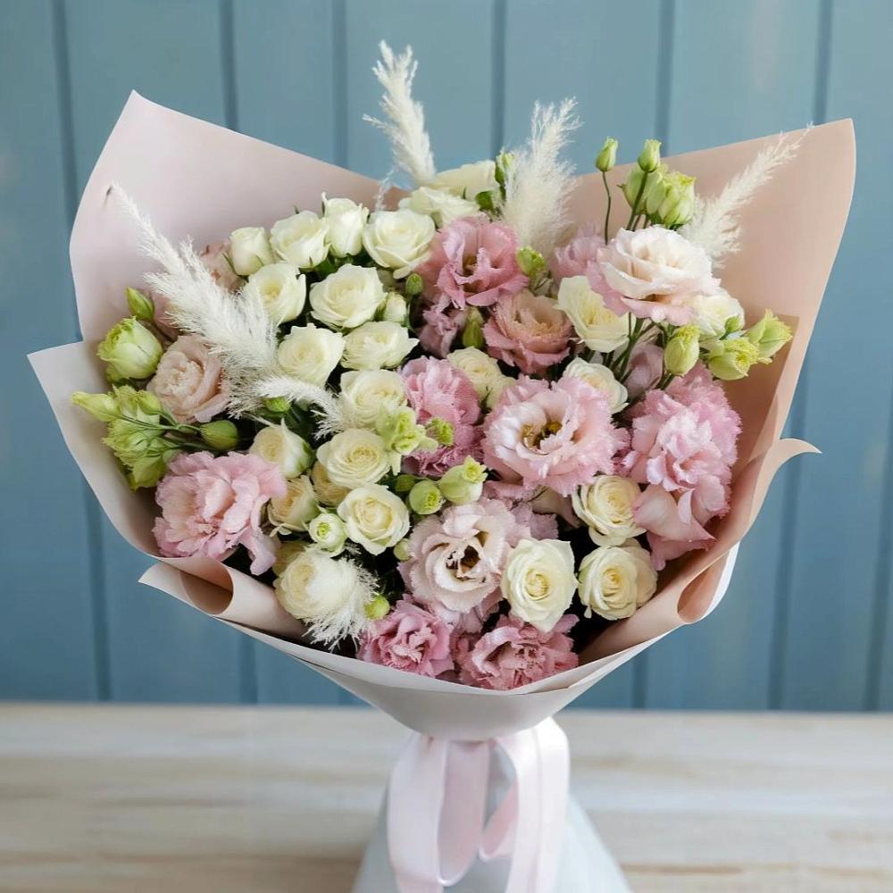 Букет цветов из: Альстромерии и Розы в Колпне