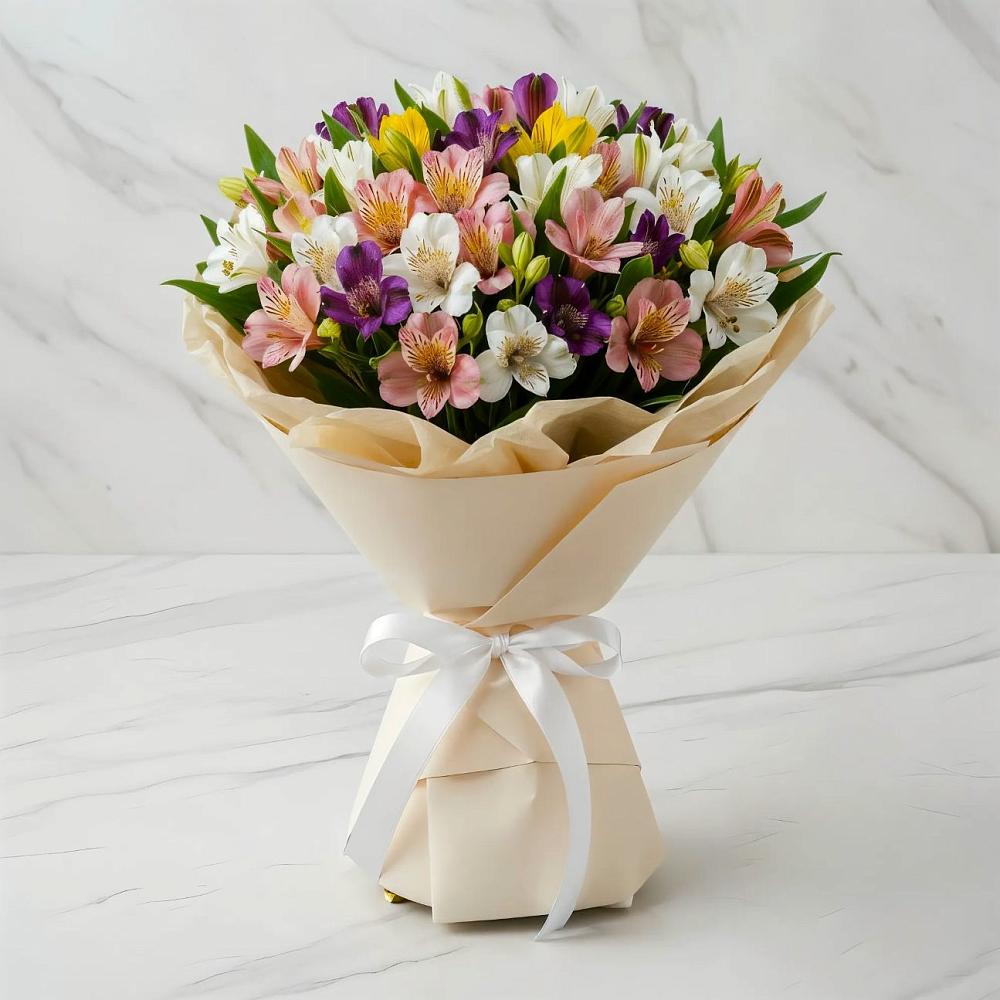 Букет цветов из: Альстромерии в Колпне