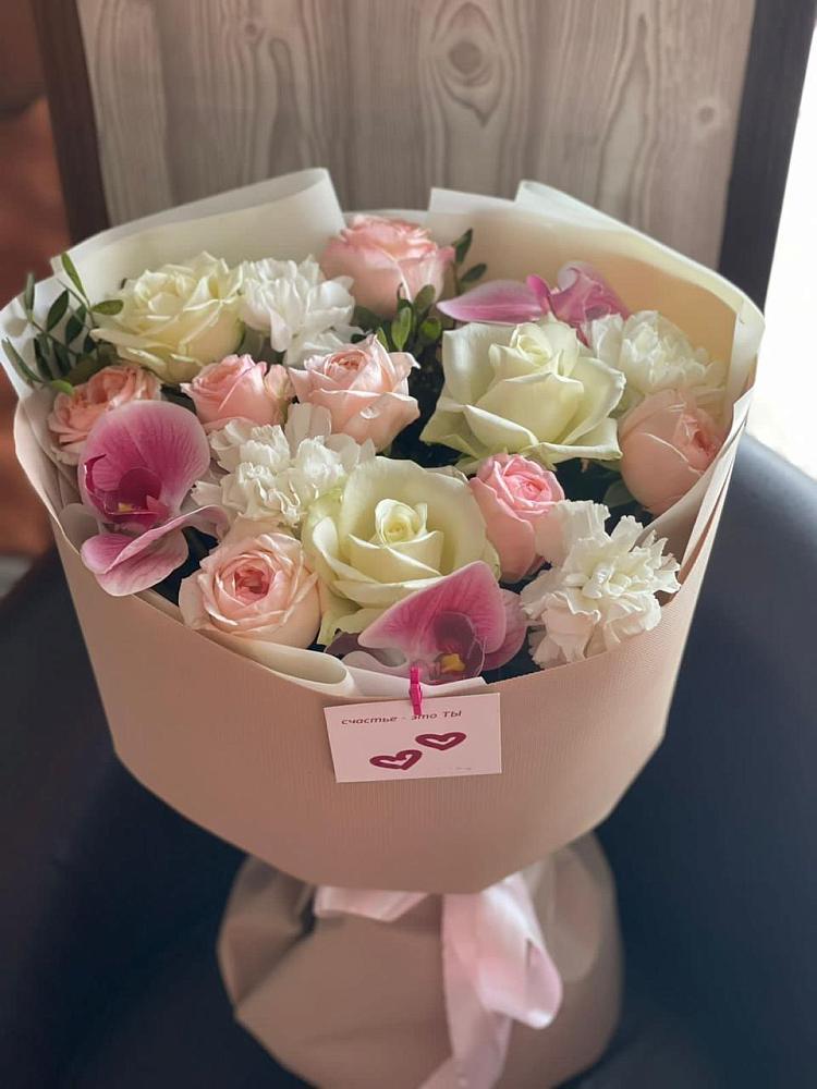 Букет цветов из: Орхидеи, Розы и Гвоздики в Колпне