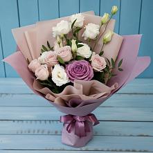 Букет цветов из:  Розы и Лизиантусы в Колпне