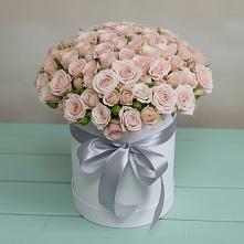 Цветочная композиция из Розы в шляпной коробке #REPLACE_PRED# Колпне