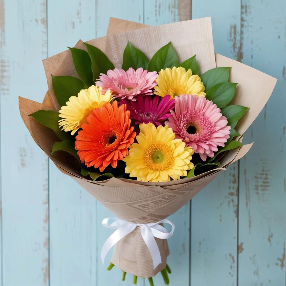 Букет цветов из: Герберы в Колпне
