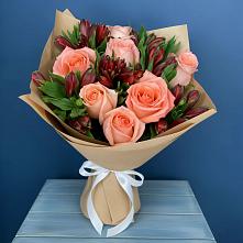 Букет цветов из:  Розы и Альстромерии в Колпне