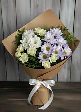 Букет цветов из:  Хризантемы и Розы в Колпне