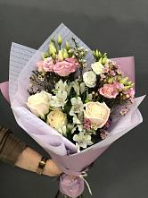 Букет цветов из:  Альстромерии, Розы и Лизиантусы #REPLACE_PRED# Колпне