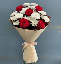 Букет цветов из:  Розы и Хризантемы в Колпне