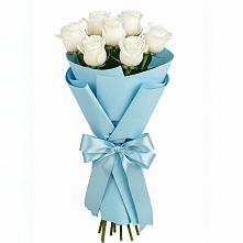 Букет 7 белых роз Проуд в Колпне