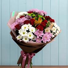 Букет цветов из:  Розы, Хризантемы и Альстромерии #REPLACE_PRED# Колпне
