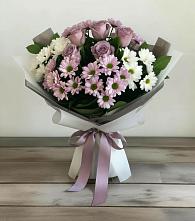 Букет цветов из:  Хризантемы и Розы #REPLACE_PRED# Колпне