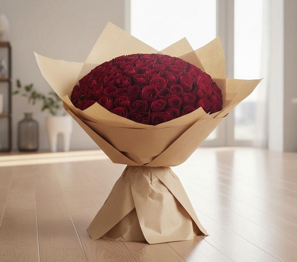 Букет 101 Красная роза в Колпне