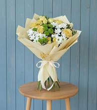 Букет цветов из:  Хризантемы и Розы #REPLACE_PRED# Колпне