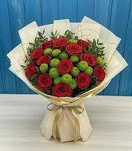 Букет цветов из:  Розы и Хризантемы в Колпне