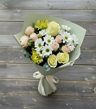 Букет цветов из:  Альстромерии, Розы и Хризантемы в Колпне