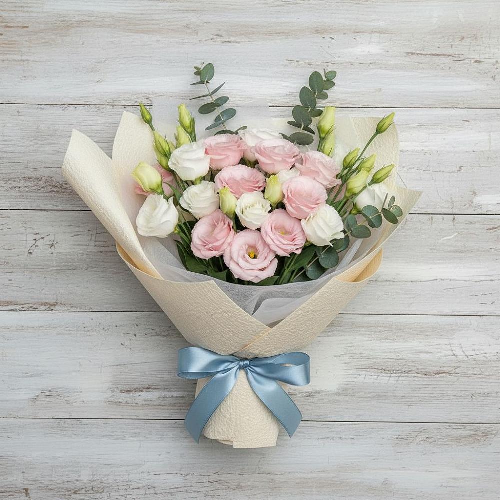 Букет цветов из: Лизиантусы в Колпне